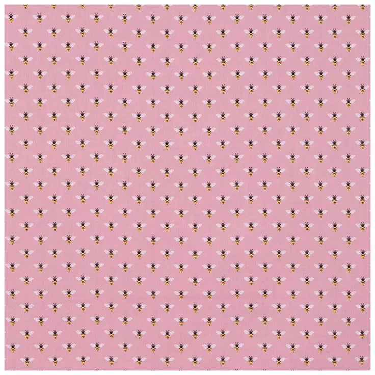 Beeswax Bread Bag - Mauve Bees