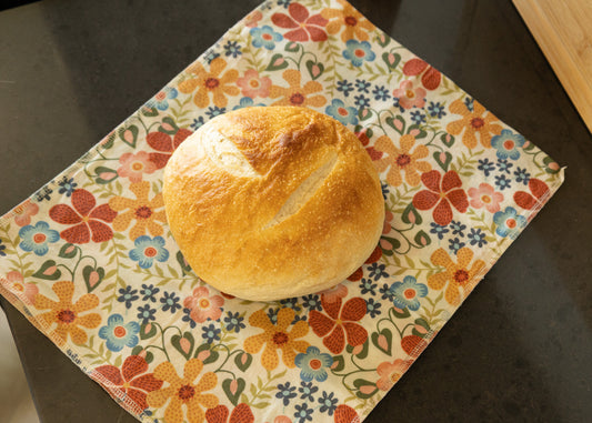 Beeswax Bread Bag - Beehive Floral