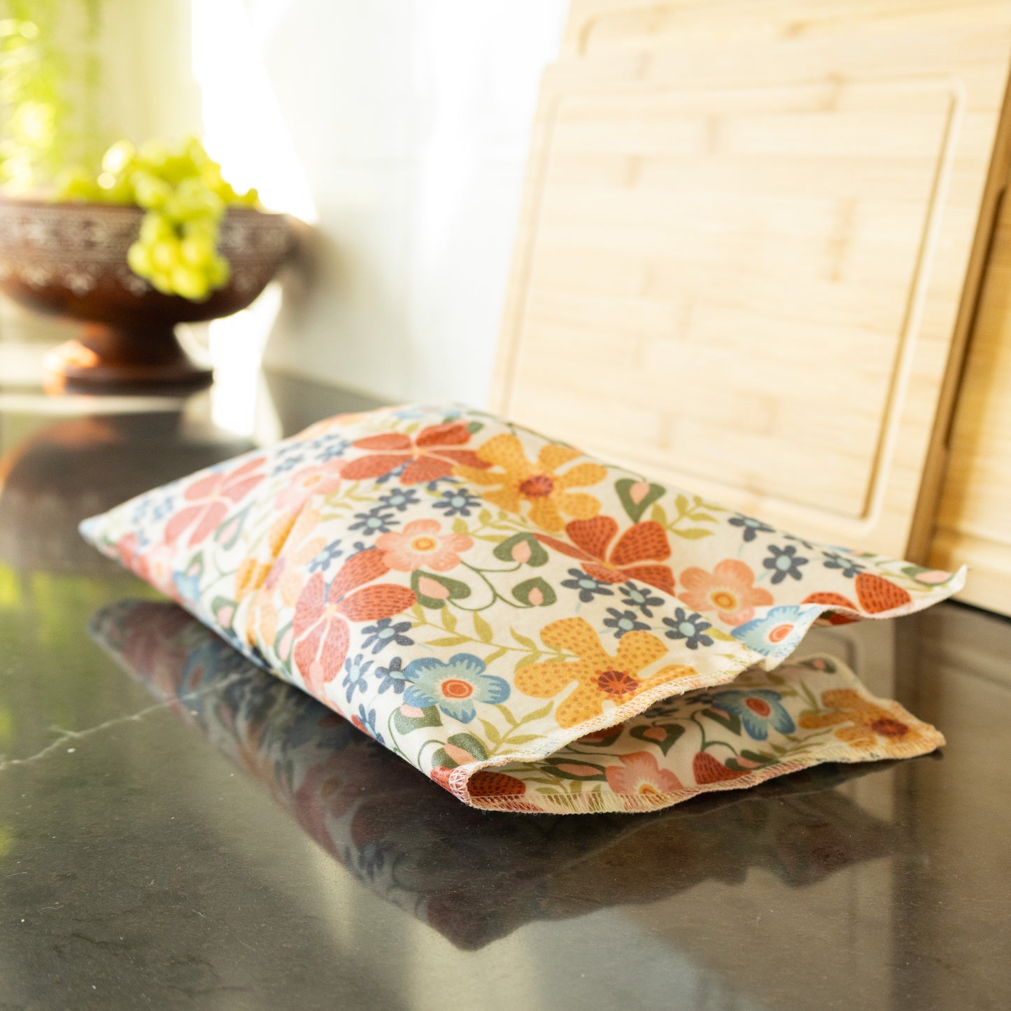 Beeswax Bread Bag - Mauve Bees