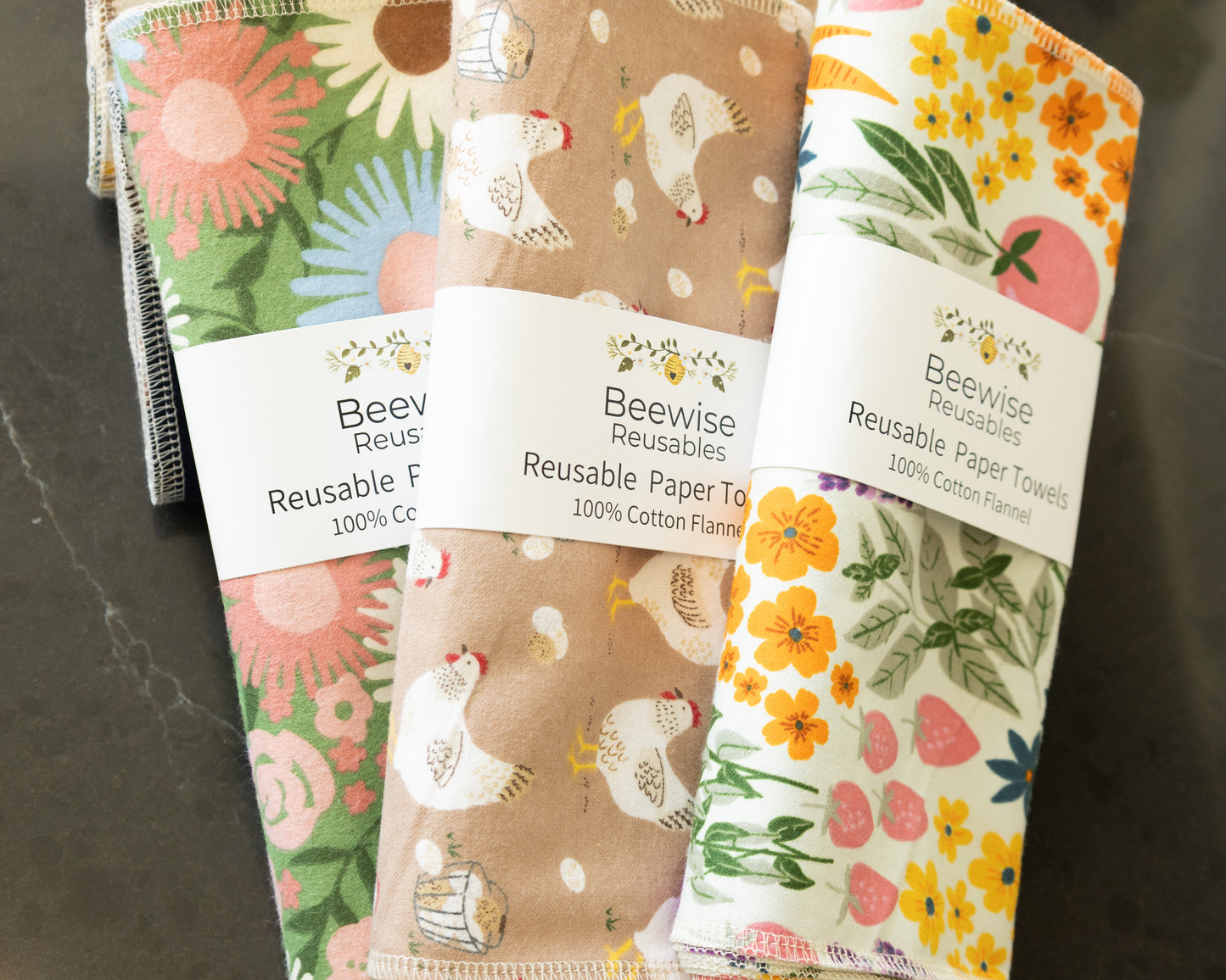 Reusable Paper Towels - Fruits and Veggies
