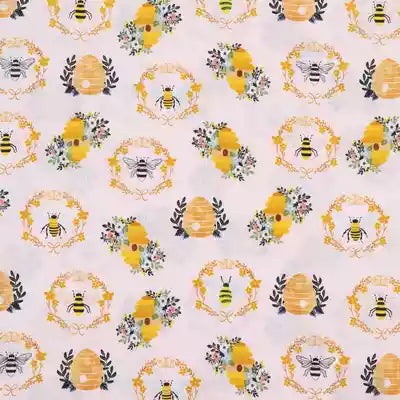 Beeswax Bread Bag - Beehive Floral