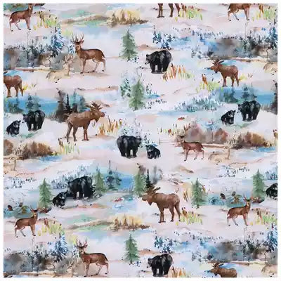Beeswax Bread Bag - Watercolor Wildlife