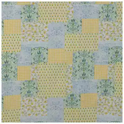 Beeswax Bread Bag - Yellow and Blue Patchwork