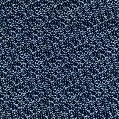 Beeswax Bread Bag - Navy Paisley