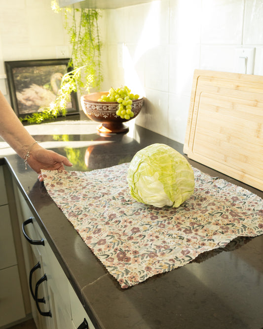 Beeswax Food Wrap - Funky Flowers