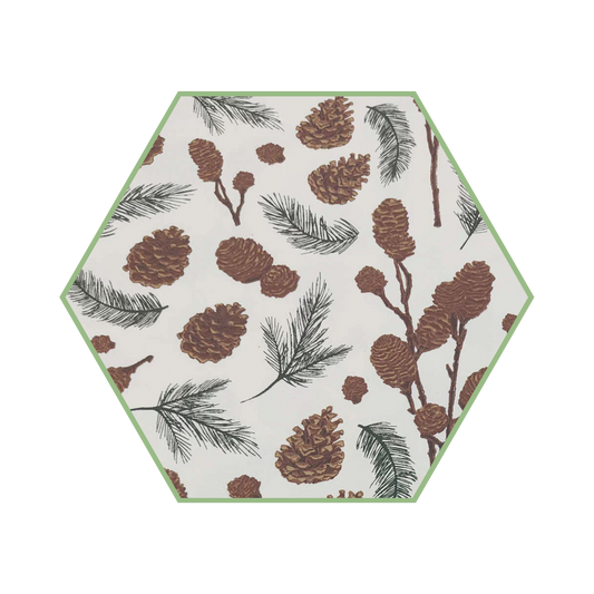 Reusable Paper Towels -  Warm Winter Pinecone Wishes